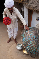"Bishnoi Man Showing his House"     Rajasthan, India