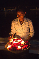 "Girl with Candles I"     Varanasi, India